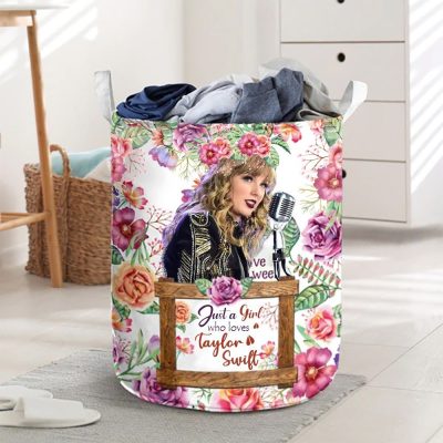 For Swifties - Just a girl who loves Taylor Swift Laundry basket _XYL-LMH03052