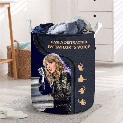 For Swifties - Easily Distracted By Taylor's Voice Laundry basket _XYL-LMH03081