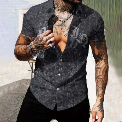 Limited Edition Luxury Short-Sleeve Button Shirt-NG24070828