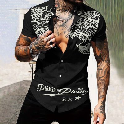 Limited Edition Luxury Short-Sleeve Button Shirt-NG24070829