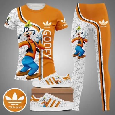Goofy Dog In Adidas Sporting Woman Set